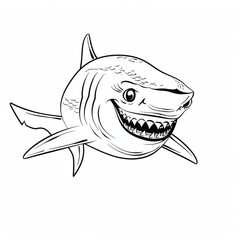 Ferocious Shark Sketch