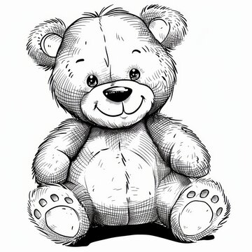 Gentle Teddy Bear Drawing