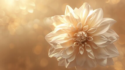 Cutter Flower, muted gold backdrop, glossy magazine cover, diffuse light, straighton perspective