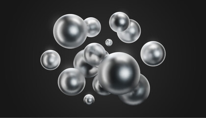 Vector 3d gold liquid blobs.