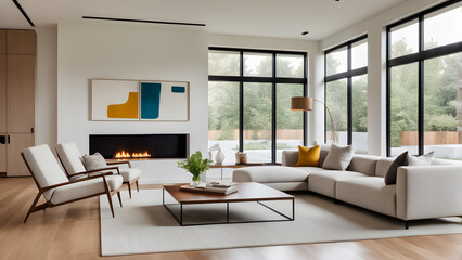 Fototapeta premium modern living room interior.