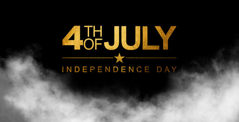 American Independence Day lettering design. A template background for greeting cards, posters,...