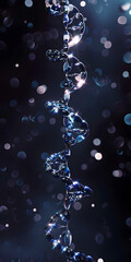 Helice dupla de DNA em um fundo escuro