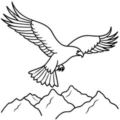 Eagle Coloring book page illustration (7)