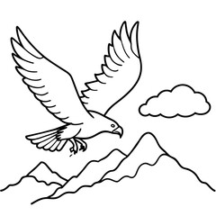 Eagle Coloring book page illustration (9)