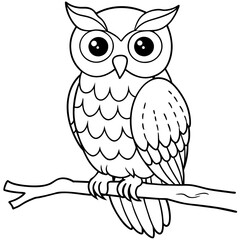 owl coloring book page (13)