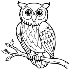 owl coloring book page (10)