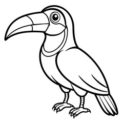 Obraz premium toucan bird vector art illustration (12)
