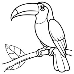 Obraz premium toucan bird vector art illustration (13)