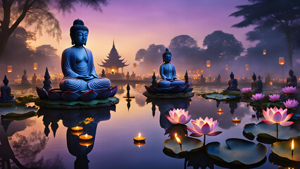 buddha-birthday-celebration-in-a-serene-garden-at-twilight-with-lotus-flowers-blooming-in-a-koi.