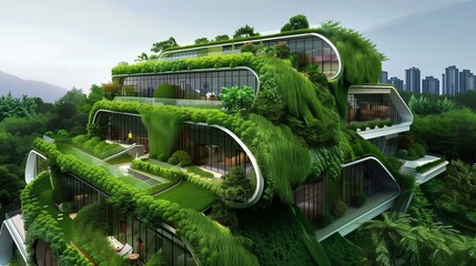 Eco-friendly green building design.