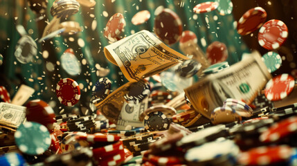 High-Speed Capture of Casino Chips and Dollars in Motion
