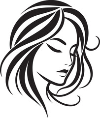 Women Beauty Face Silhouette Vector Illustration