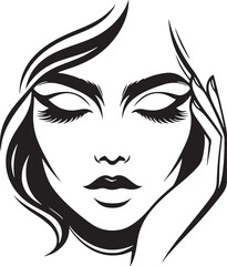 Women Beauty Face Silhouette Vector Illustration
