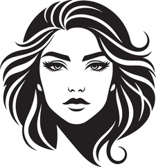 Women Beauty Face Silhouette Vector Illustration
