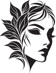 Women Beauty Face Silhouette Vector Illustration
