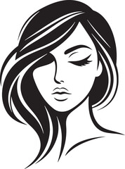 Women Beauty Face Silhouette Vector Illustration