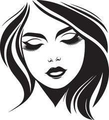 Women Beauty Face Silhouette Vector Illustration