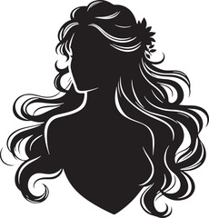 Women Beauty Face Silhouette Vector Illustration