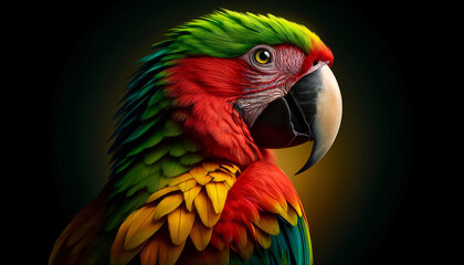 Obraz premium macaw parrot in a portrait style