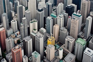 city skyscrapers.