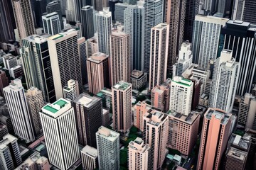 city skyscrapers.