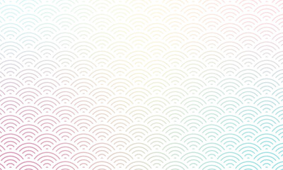 夏・お中元・暑中見舞いに　青海波のグラデーション背景
