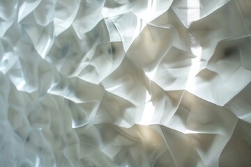 Embossed geometric design, subtle 3D effect, light and shadow play