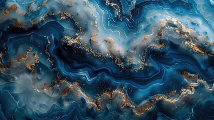 Fototapeta premium Luxury abstract marble background with beautiful combination of navy blue and silver