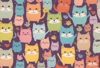 Cute colorful kittens wallpaper