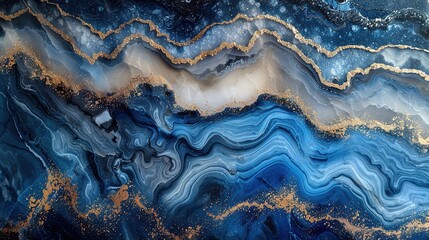 Fototapeta premium Luxury abstract marble background with beautiful combination of navy blue and silver