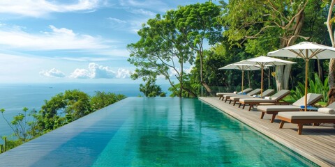 Luxurious Vacation Retreat with Infinity Pool Generative AI