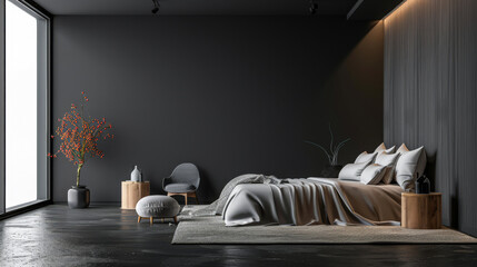 Modern living room interiors with minimal decor. Interior design luxury composition
