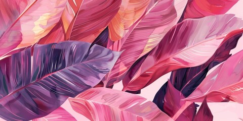 Vibrant Tropical Leaves for Mother's Day Celebration Generative AI