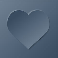 Aesthetic pastel color purple background frame with heart, in minimalistic design