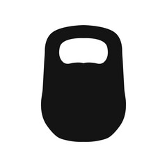 Abstract premium heavy cast iron kettle bell icon