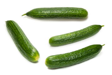 Cucumber isolated on white background.