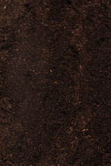 Soil for plant isolated on white background.