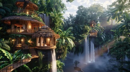 Tropical Jungle Treehouse Retreat