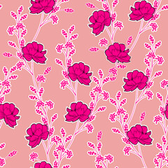 Digital Flower Design with beautiful colour background