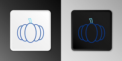 Line Pumpkin icon isolated on grey background. Happy Halloween party. Colorful outline concept. Vector