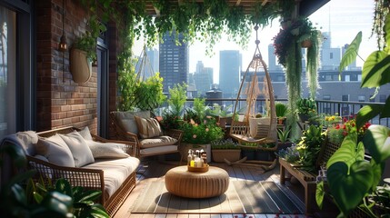 Urban Jungle Rooftop Terrace