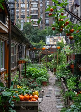 Urban Alley Turned into Lush Garden