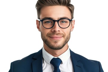 Businessman's journey to success, confidence and fulfillment in studio photos with white and clean monochromatic background