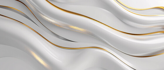 An abstract representation of the colors white and gold made to resemble a glossy, silky satin cloth.