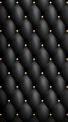 A black and gold patterned fabric with gold buttons. Generative AI