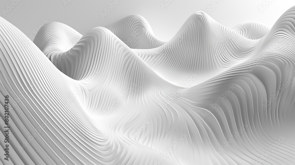 Poster minimalist art time-based art: a 3d visualization of minimalist art in time-based forms