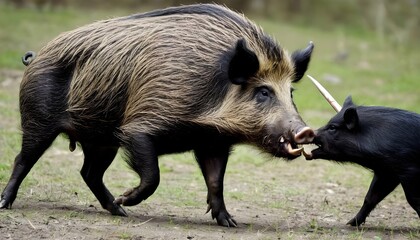 a-boar-using-its-tusks-to-defend-its-territory-fro- 3
