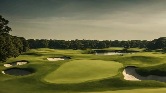 golf course in the morning light