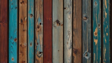 Old wooden wall background or texture. Dark brown wood plank wall.